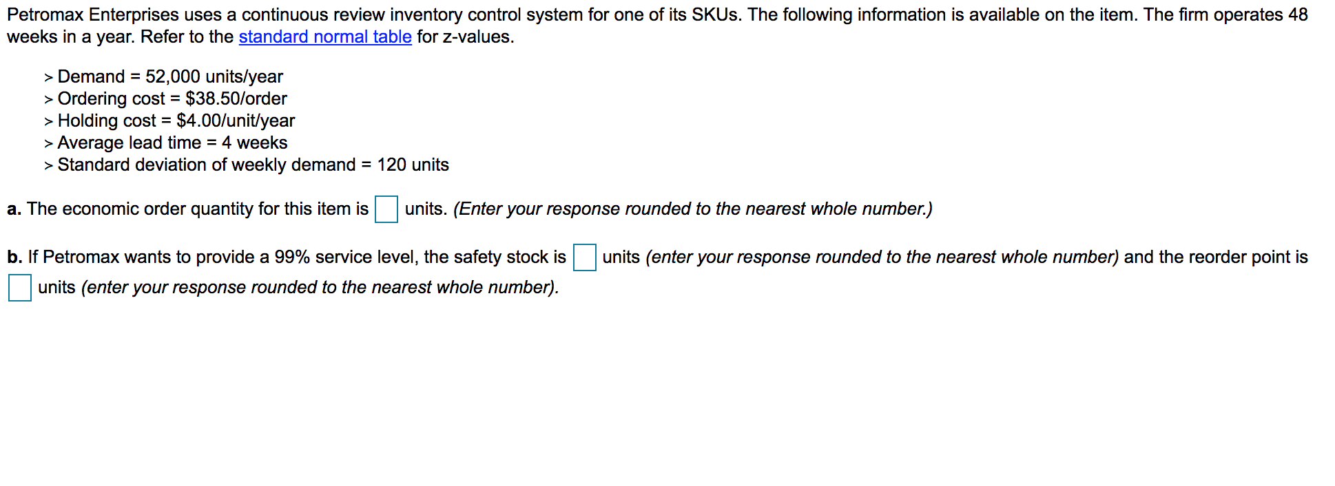 Petromax Enterprises uses a continuous review
