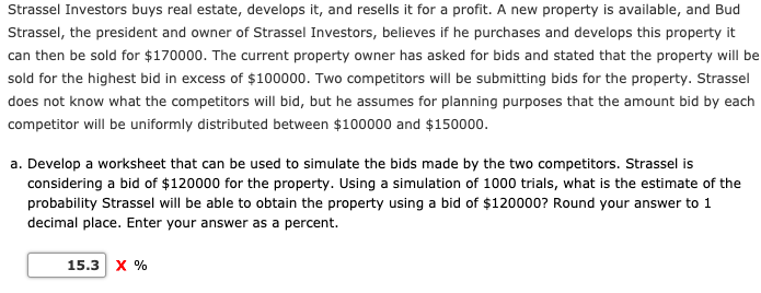 Please help, why is this wrong Strassel Investors