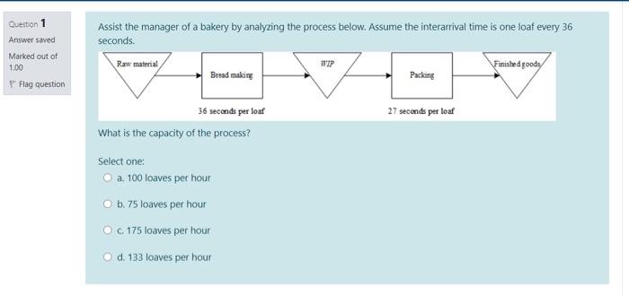 Question 1 Answer saved Marked out of 1.00 Assist