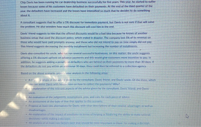 Chip Davis has been running his car dealership