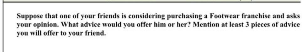 Suppose that one of your friends is considering