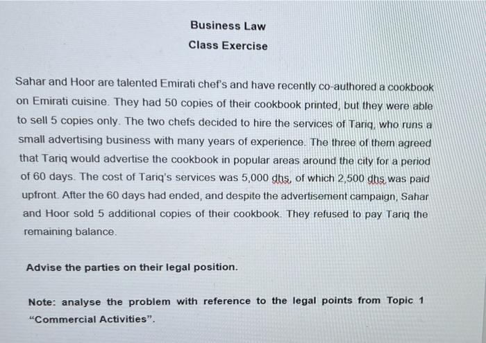 Business Law Q: please answer Business Law Class