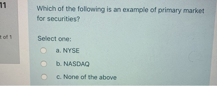 11 Which of the following is an example of