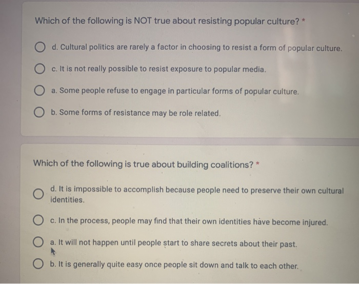 all are mcq Which of the following is NOT true