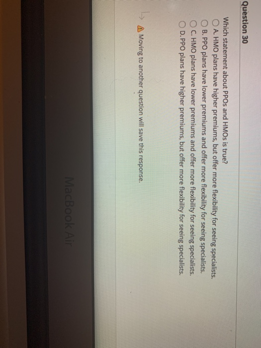 > Moving to another question will save this