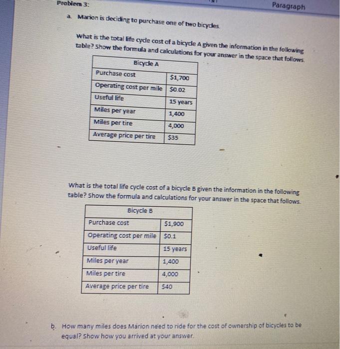 Problem 4: Consider the problem 3. Find cost of