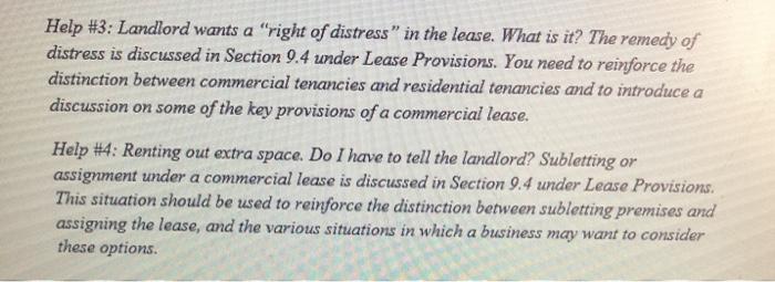 Help #3: Landlord wants a "right of distress" in