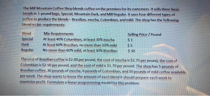 The Mill Mountain Coffee Shop blends coffee on