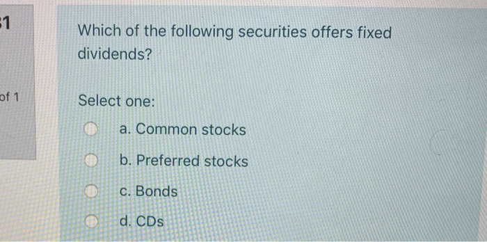 D The net asset value (NAV) of a mutual fund