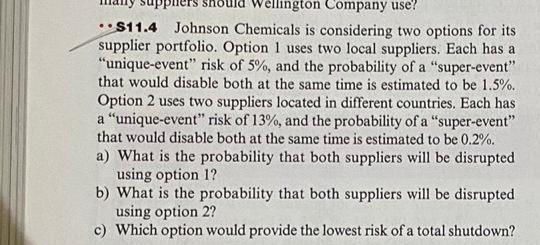 Ppie Wellington Company use? S11.4 Johnson