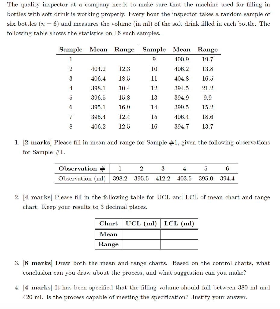 The quality inspector at a company needs to make
