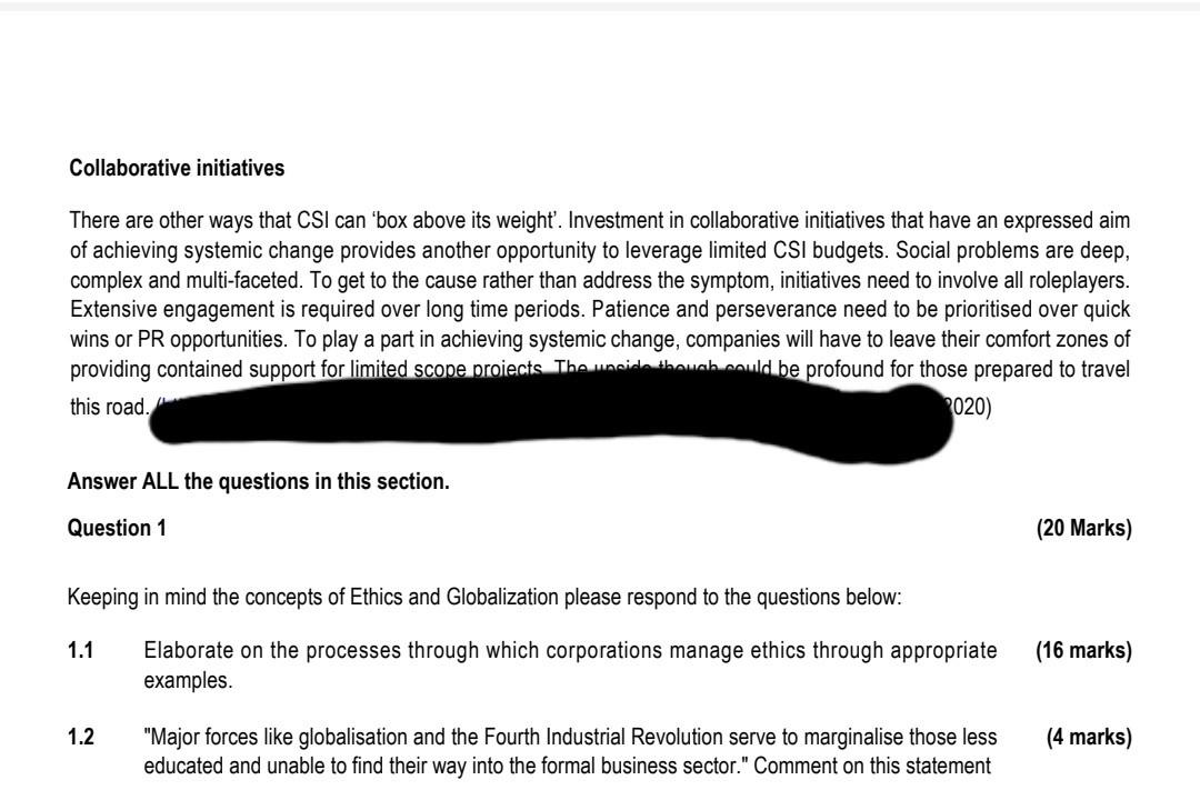 it is essay style questions, need intro, body and