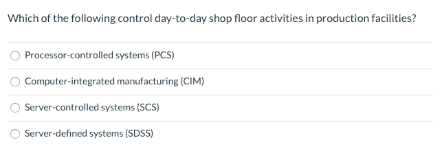 Which of the following control day-to-day shop
