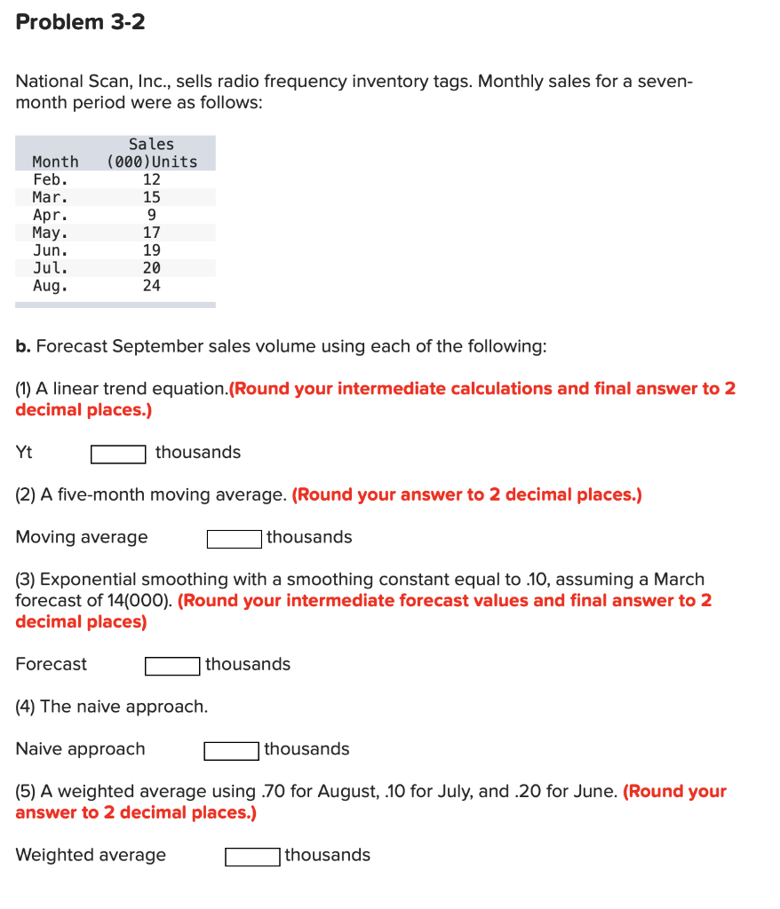 Problem 3-2 National Scan, Inc., sells radio