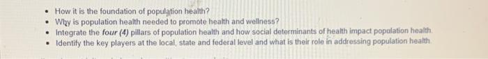 How it is the foundation of population health?