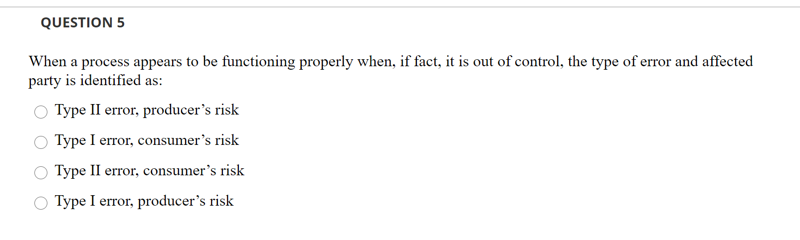 QUESTION 5 When a process appears to be