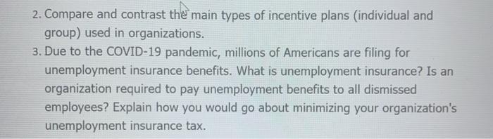 2. Compare and contrast the main types of