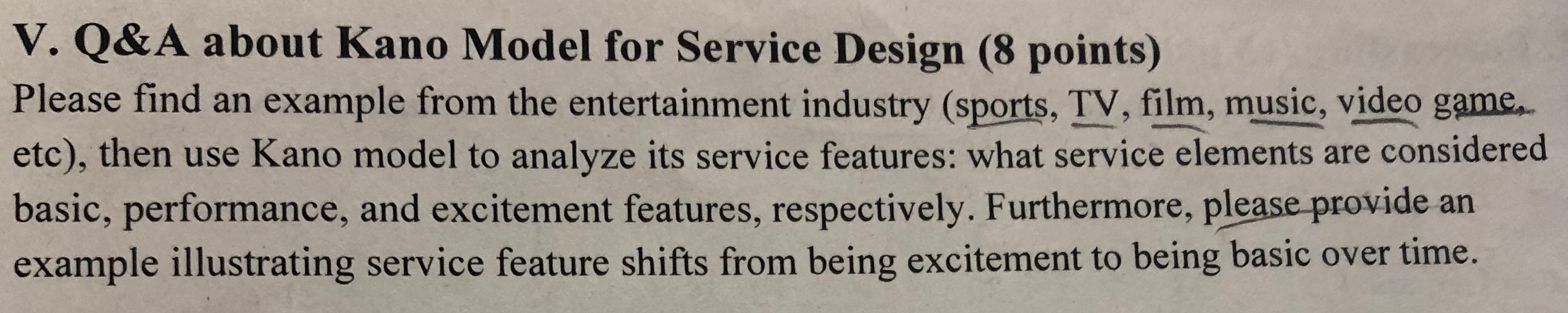 V. Q&A about Kano Model for Service Design (8