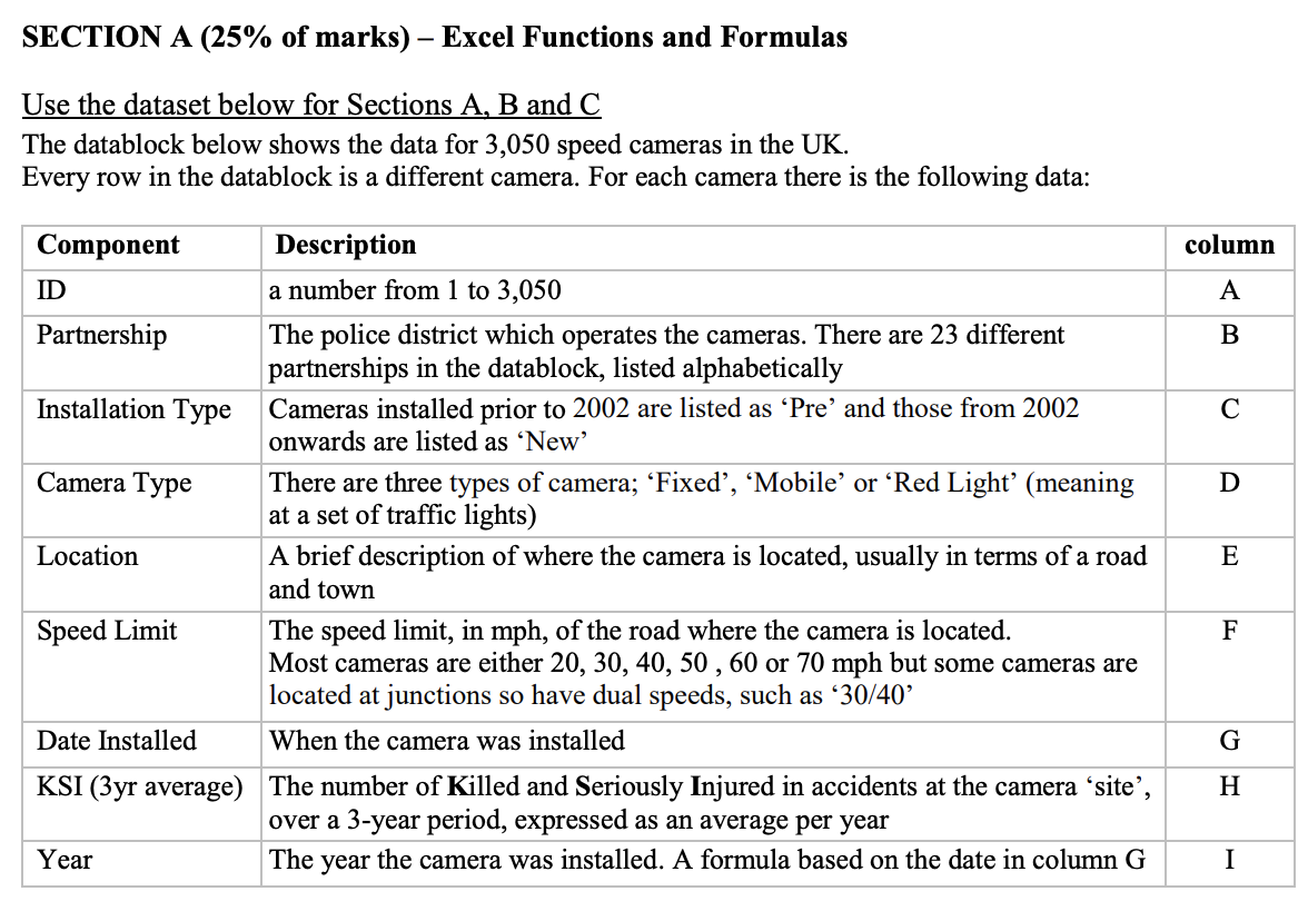 For each question in Section A present a single