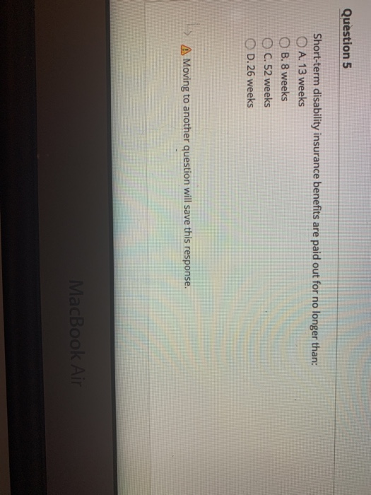 > A Moving to another question will save this