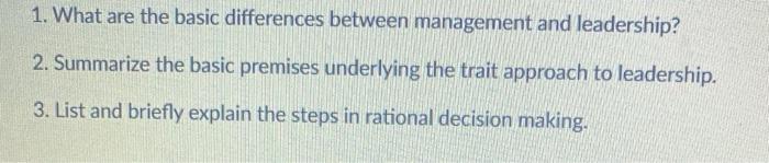 1. What are the basic differences between