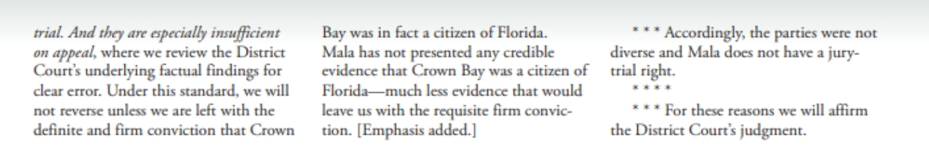 Write a brief synopsis of the facts which lead to