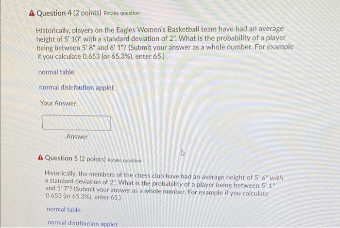 help with both please!!! A Question 4 (2 points)