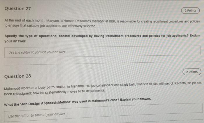 Question 27 2 Points At the end of each month,