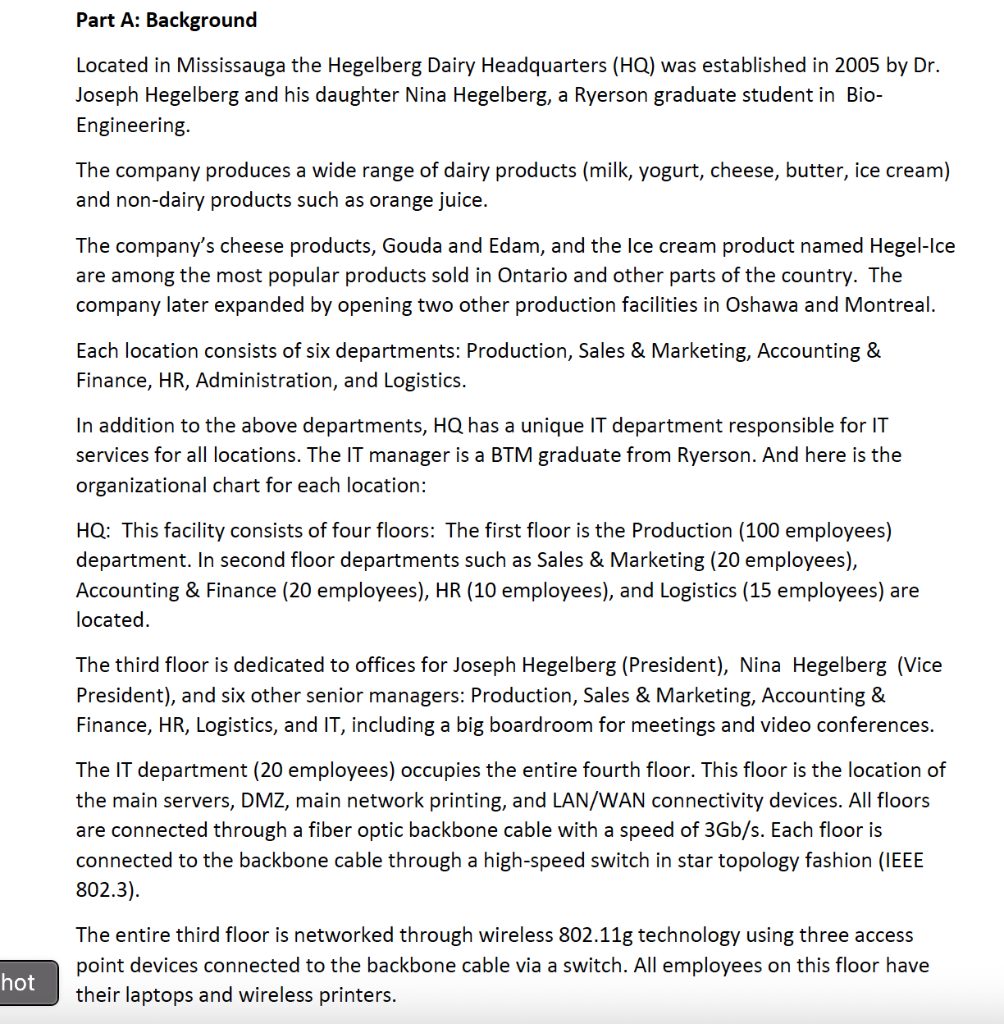 hot Part A: Background Located in Mississauga the