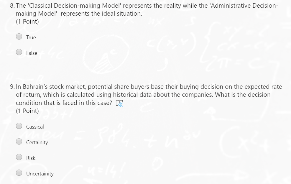 8. The Classical Decision-making Model'