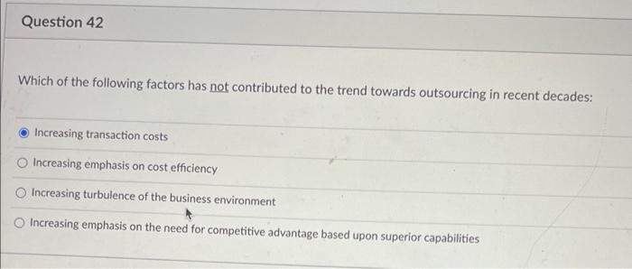 Question 36 Standards are important strategic