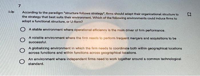 7 1.0p 13 According to the paradigm "structure