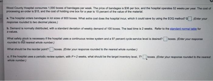 - Wood County Hospital consumes 1,000 boxes of
