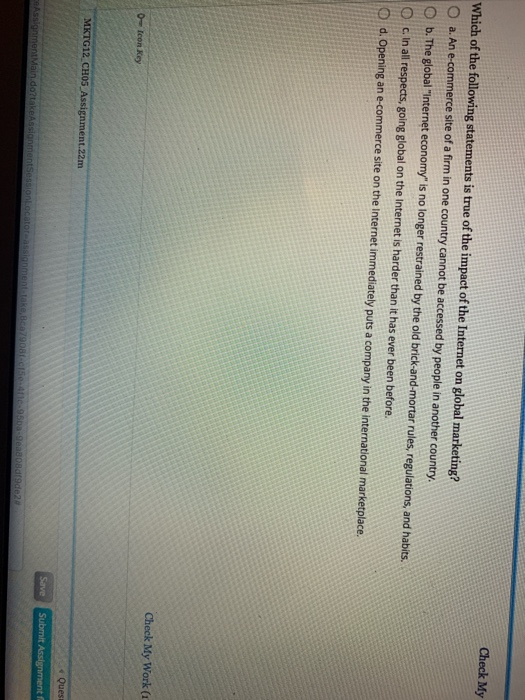 Check My Which of the following statements is