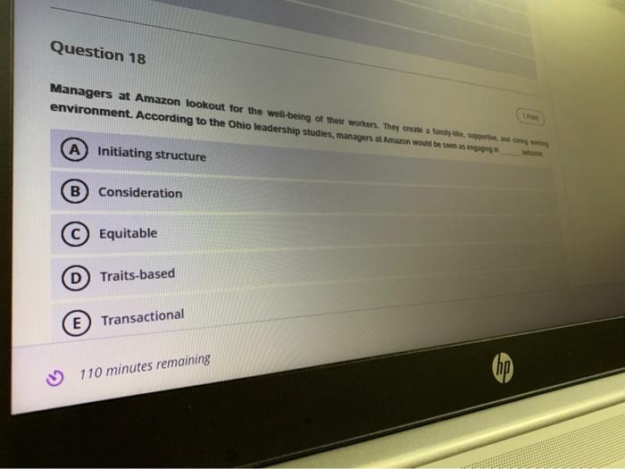 Question 18 Managers at Amazon lookout for the