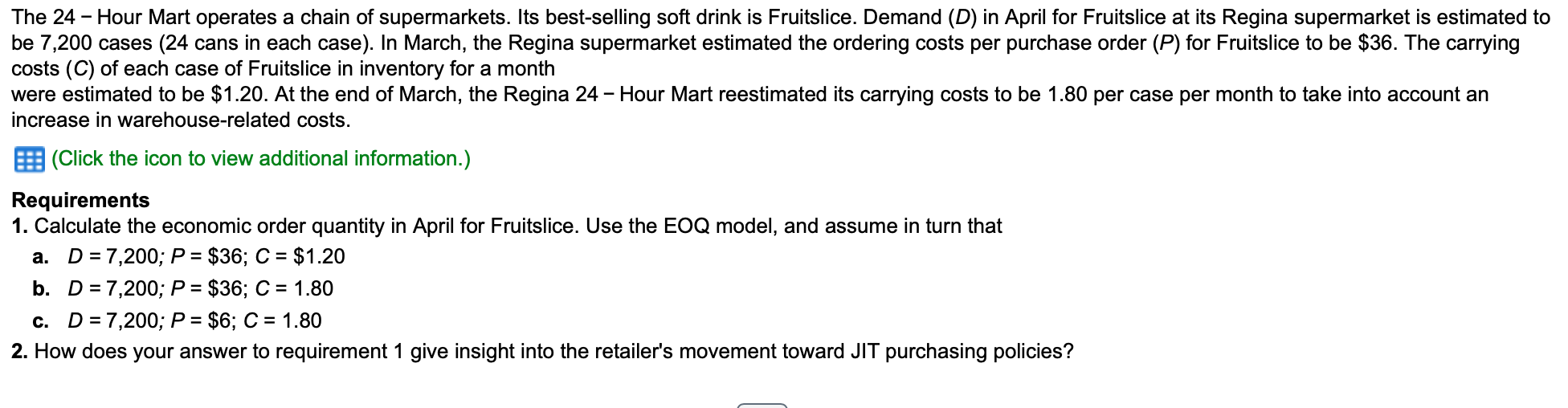 The 24 - Hour Mart operates a chain of