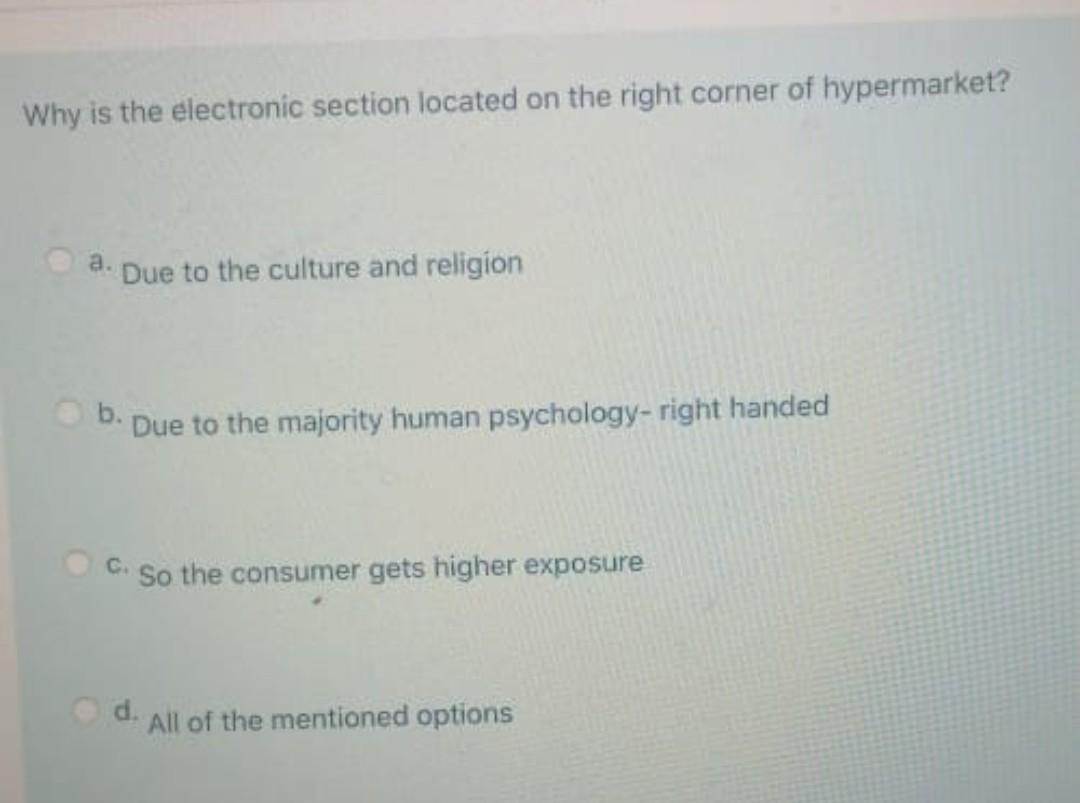 Why is the electronic section located on the