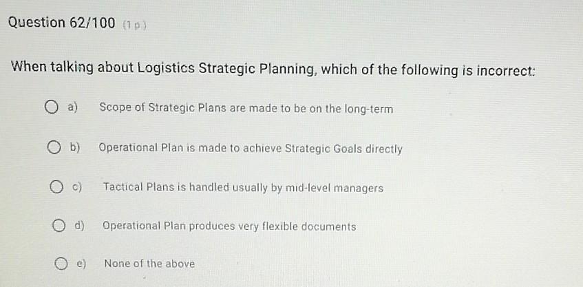 Question 63/100 (1) Which of the following mostly