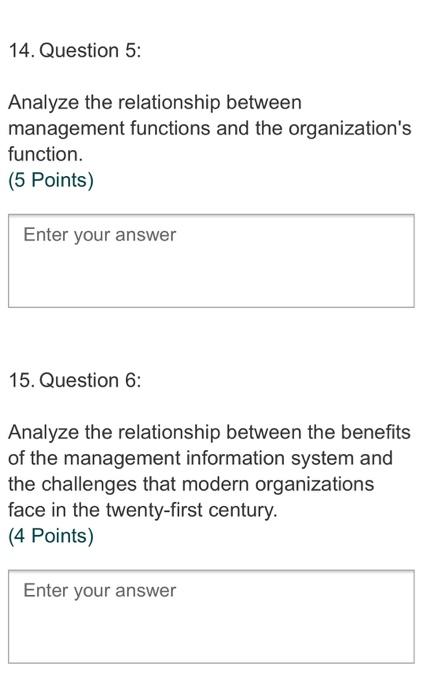 14. Question 5: Analyze the relationship between