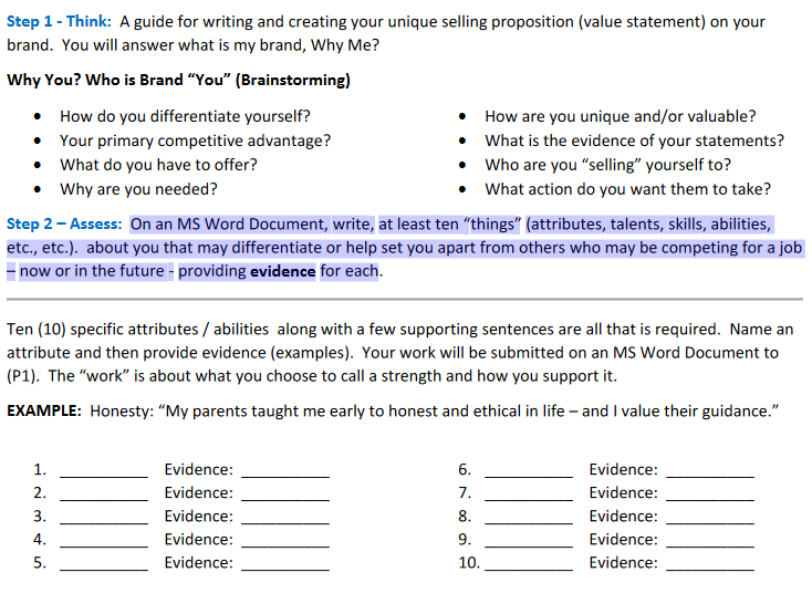Step 1 - Think: A guide for writing and creating