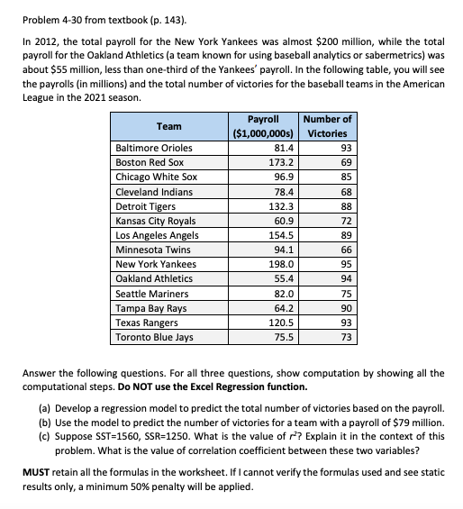 Please do Problem in Excel and show formulas and