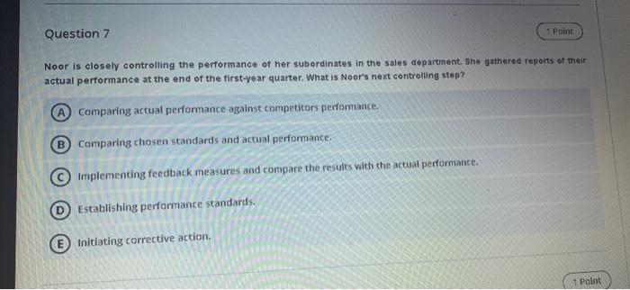 Question 6 Point When leaders whose primary