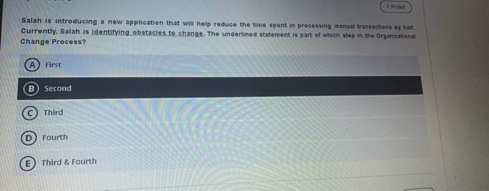 Question 6 Point When leaders whose primary