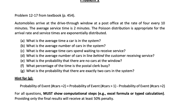 Please do the problem in excel and use solver to
