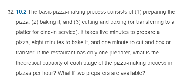 8.7.1 32. 10.2 The basic pizza-making process