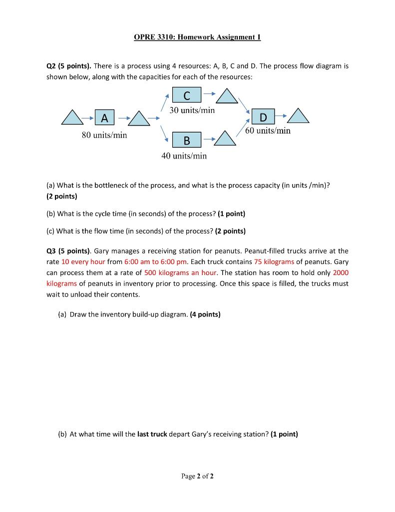 OPRE 3310: Homework Assignment 1 Q2 (5 points).