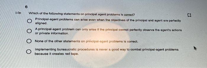 5 1.0p Which statement is not in line with the