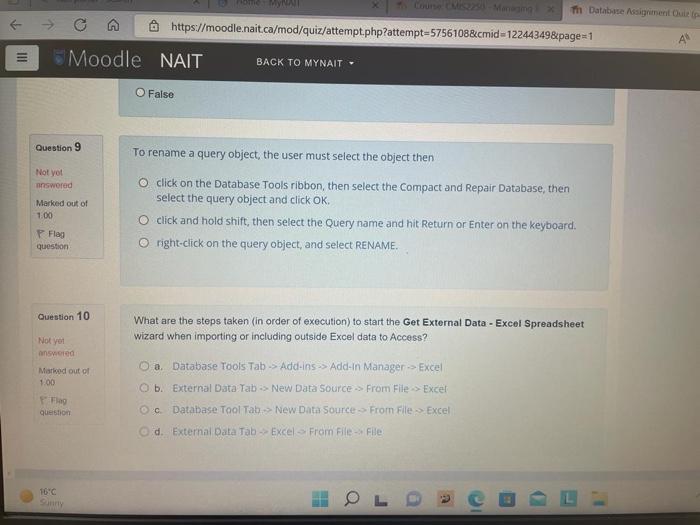 To rename a query object, the user must select