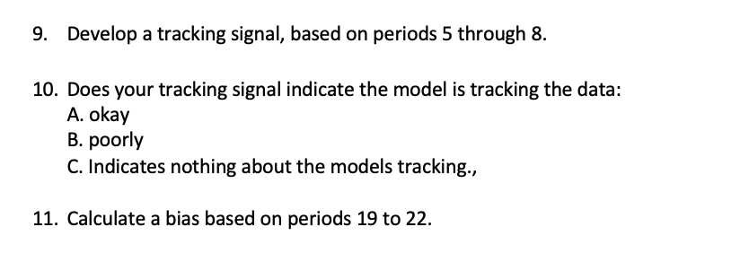 Alpha .30 Beta .20 t Data % error 1 2 Smoothed