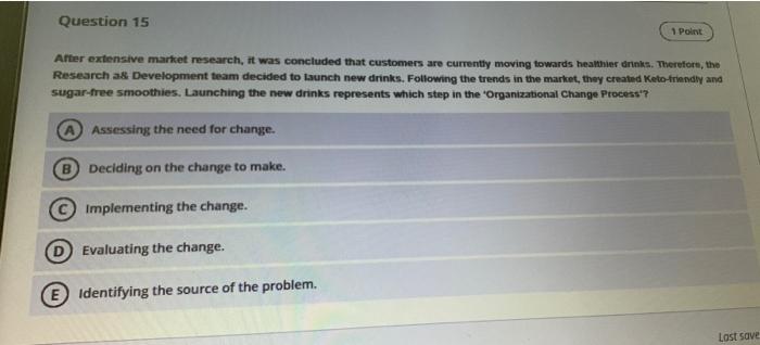 Question 15 After extensive market research, it